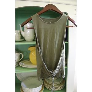Army green tank top